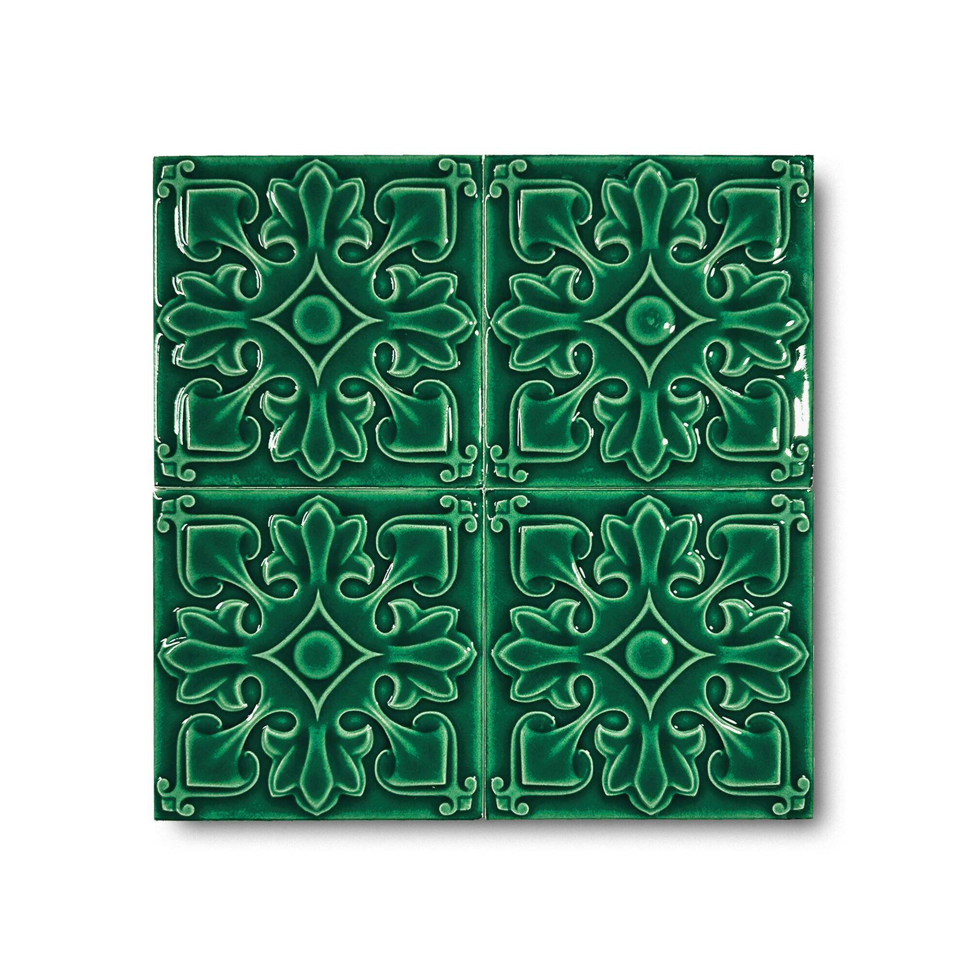 12x12 cm Yonca Seramik Karo - Zümrüt - igc122