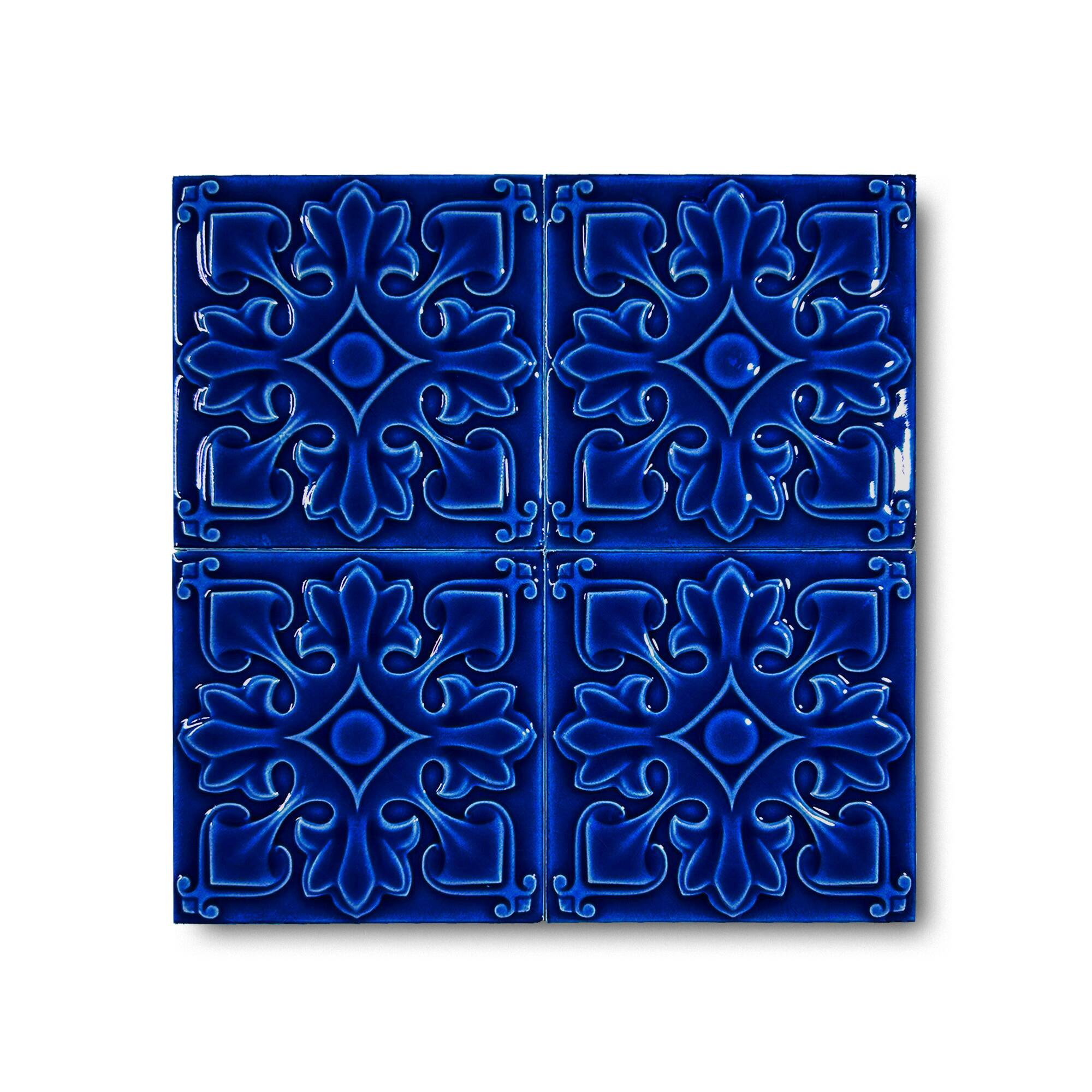 12x12 cm Yonca Seramik Karo - Kobalt - igc125