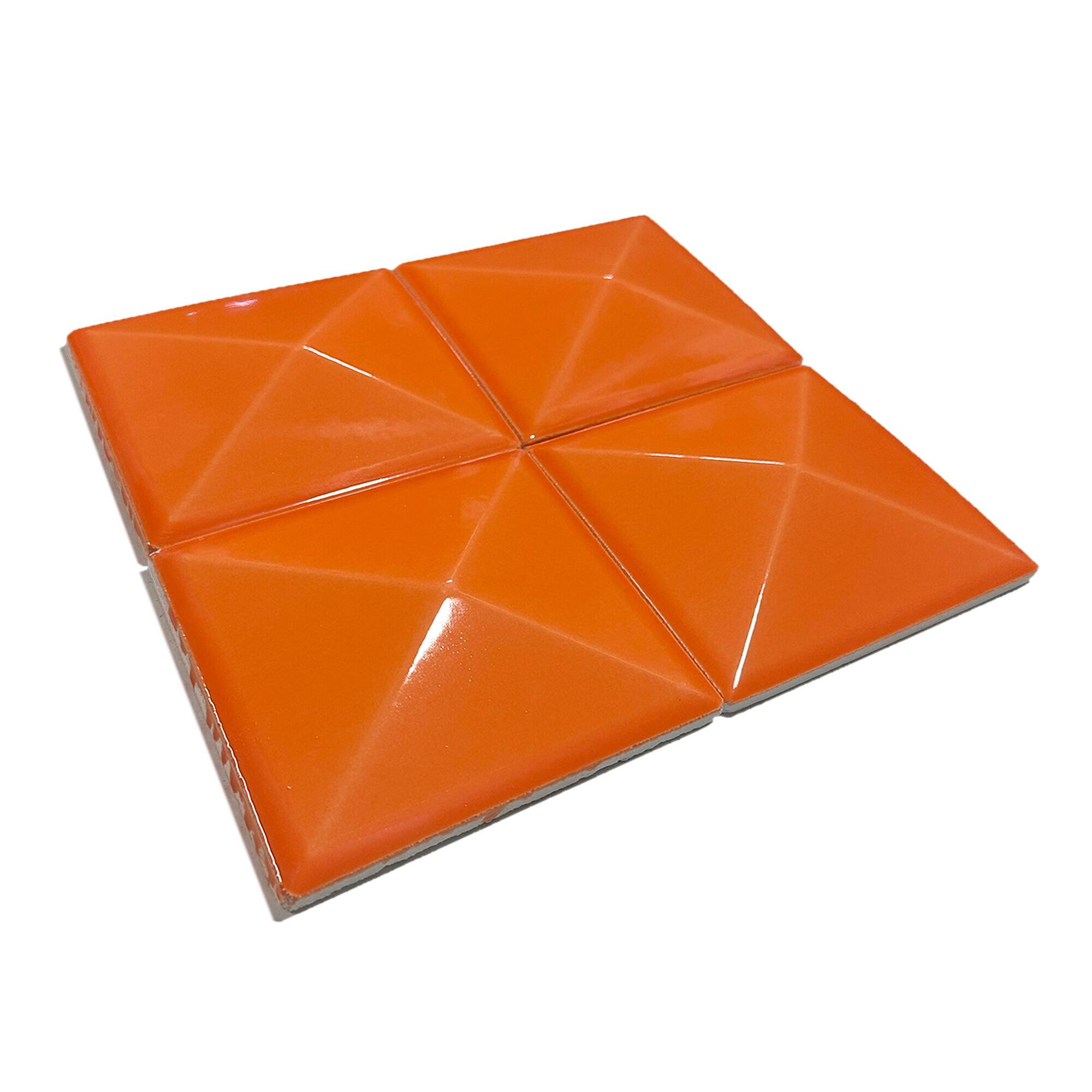12x12 cm Piramit Seramik Karo - Turuncu - igc146 - Görsel 2