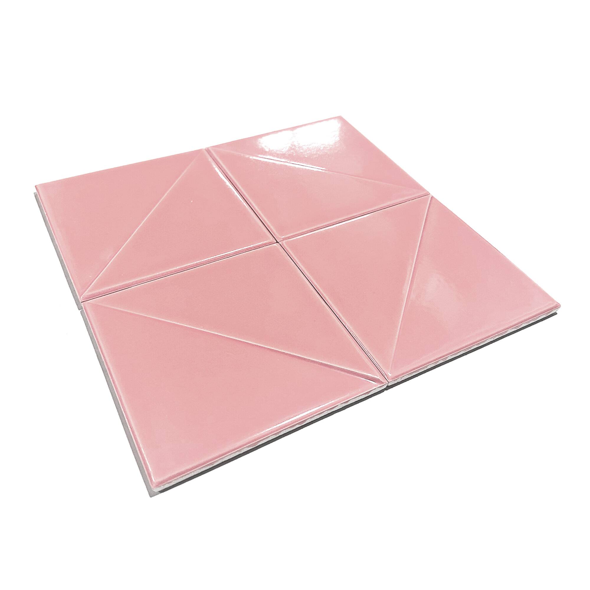 12x12 cm Line Seramik Karo - Pembe - igc168 - Görsel 2