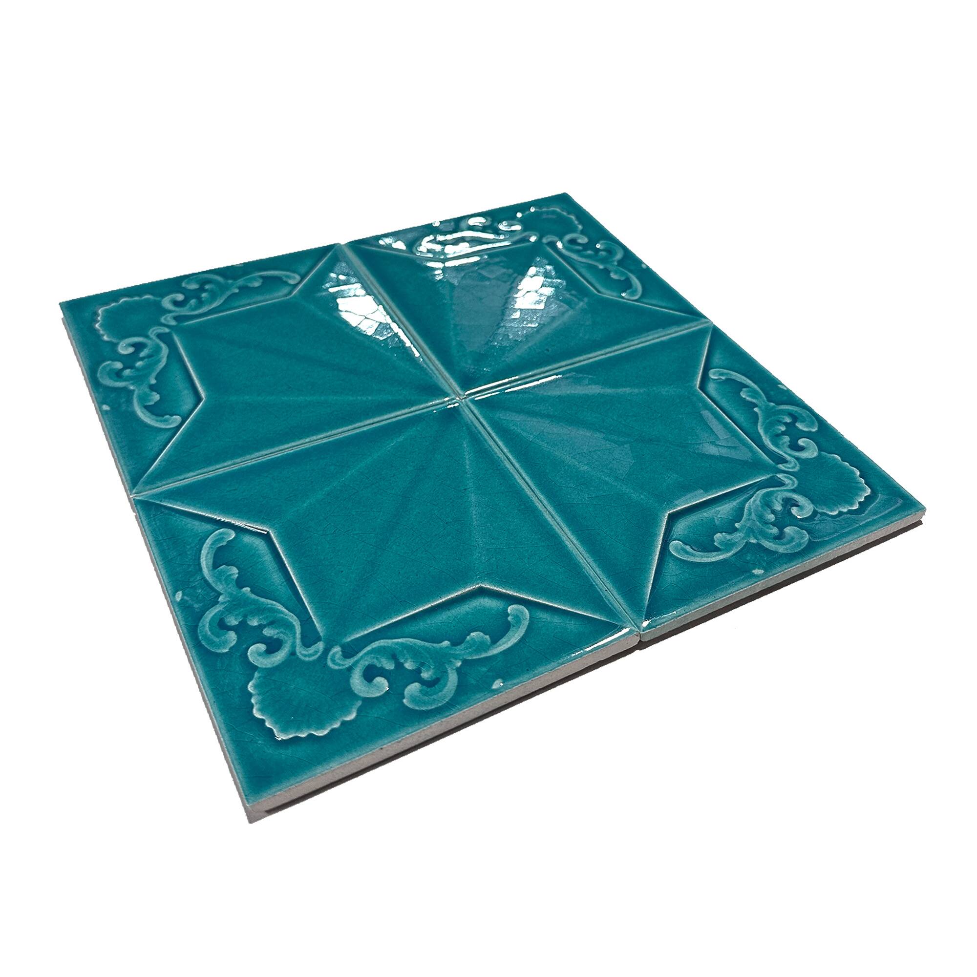 12x12 cm Arma Seramik Karo - Turkuaz - igc173 - Görsel 2