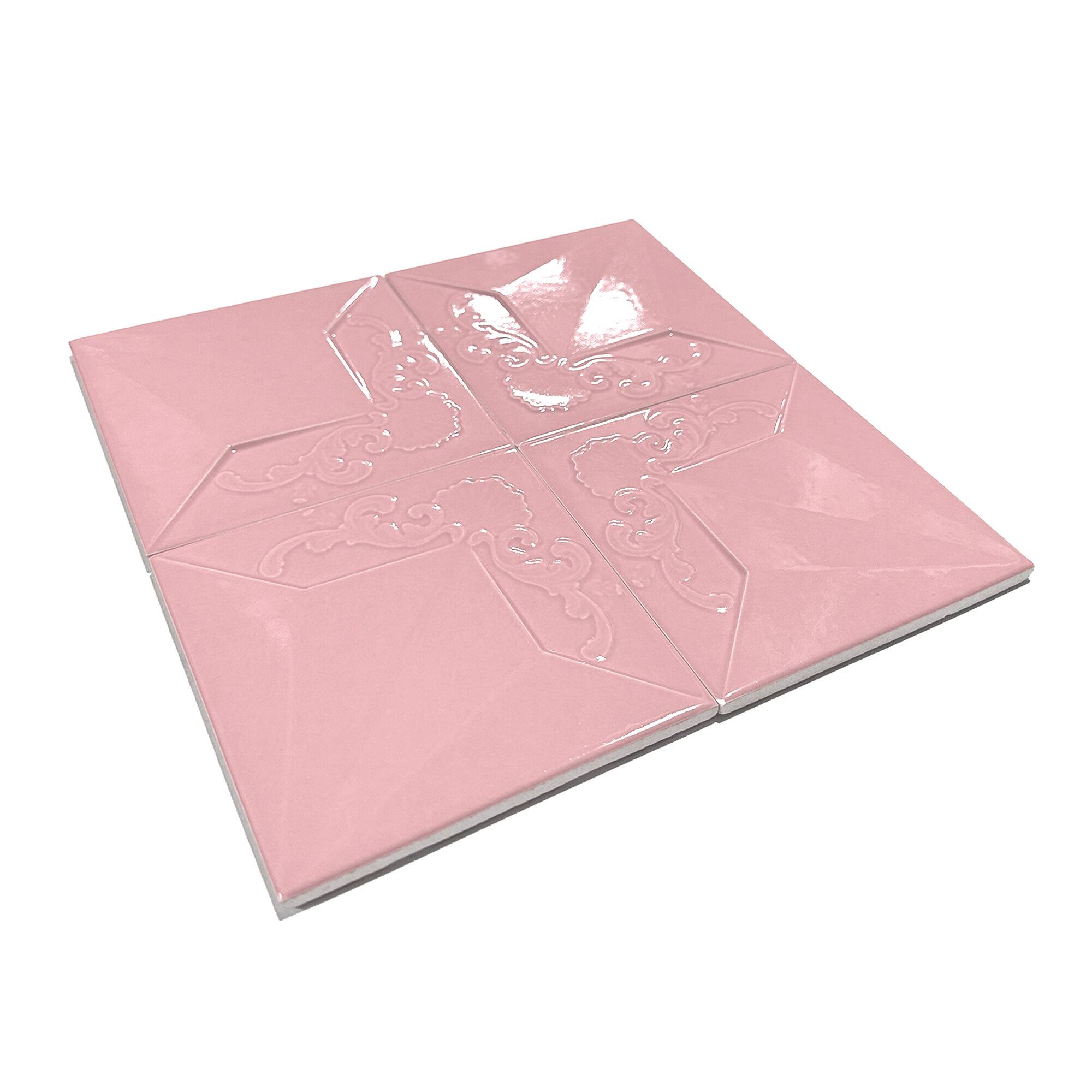 12x12 cm Arma Seramik Karo - Pembe - igc178 - Görsel 2