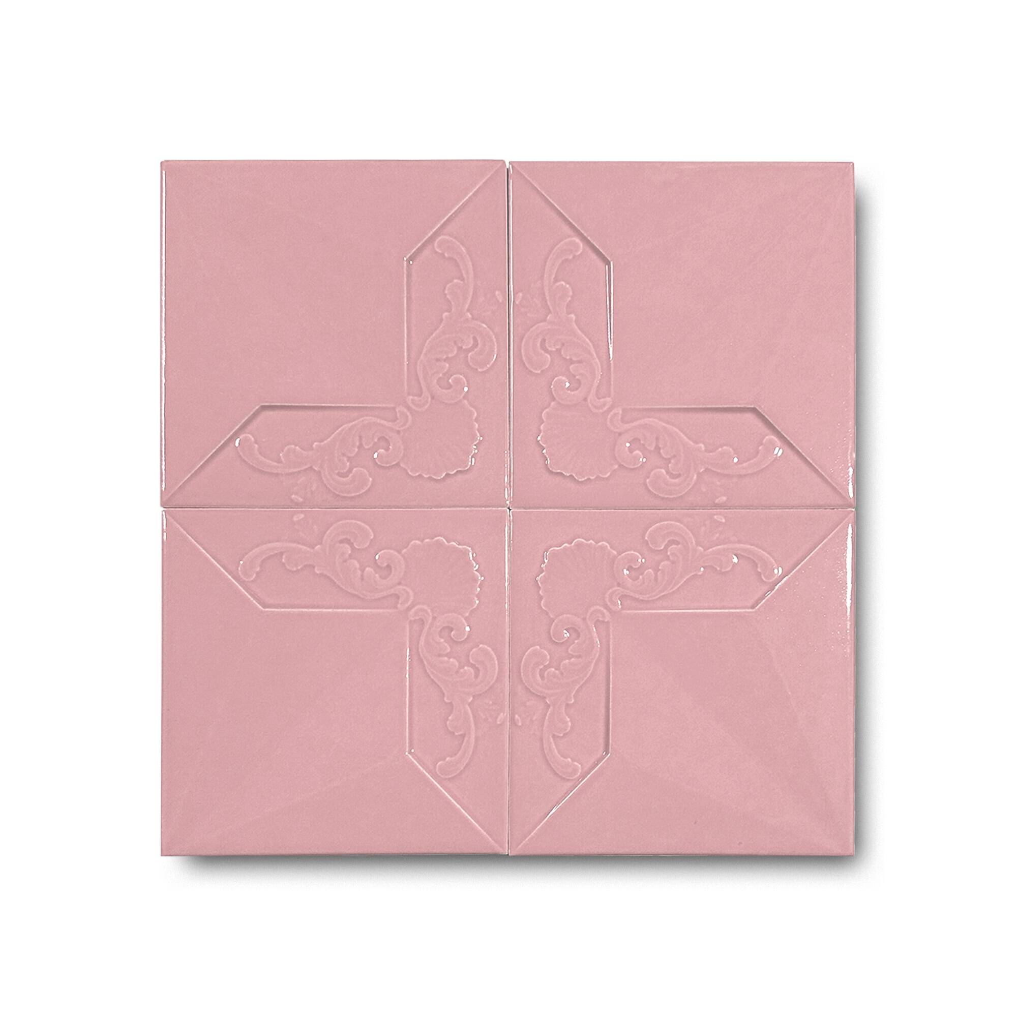 12x12 cm Arma Seramik Karo - Pembe - igc178