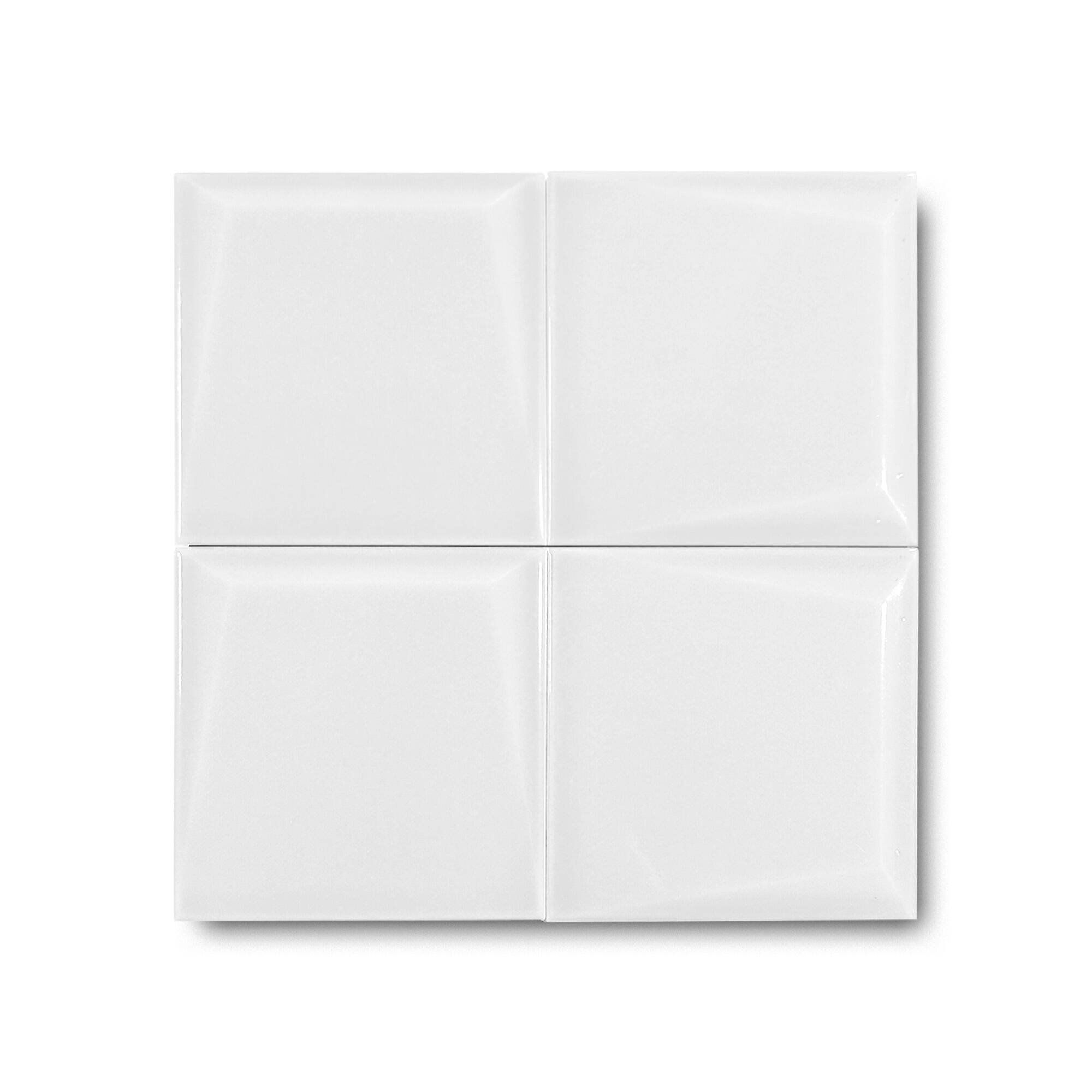 12x12 cm Block Seramik Karo - Beyaz - igc181