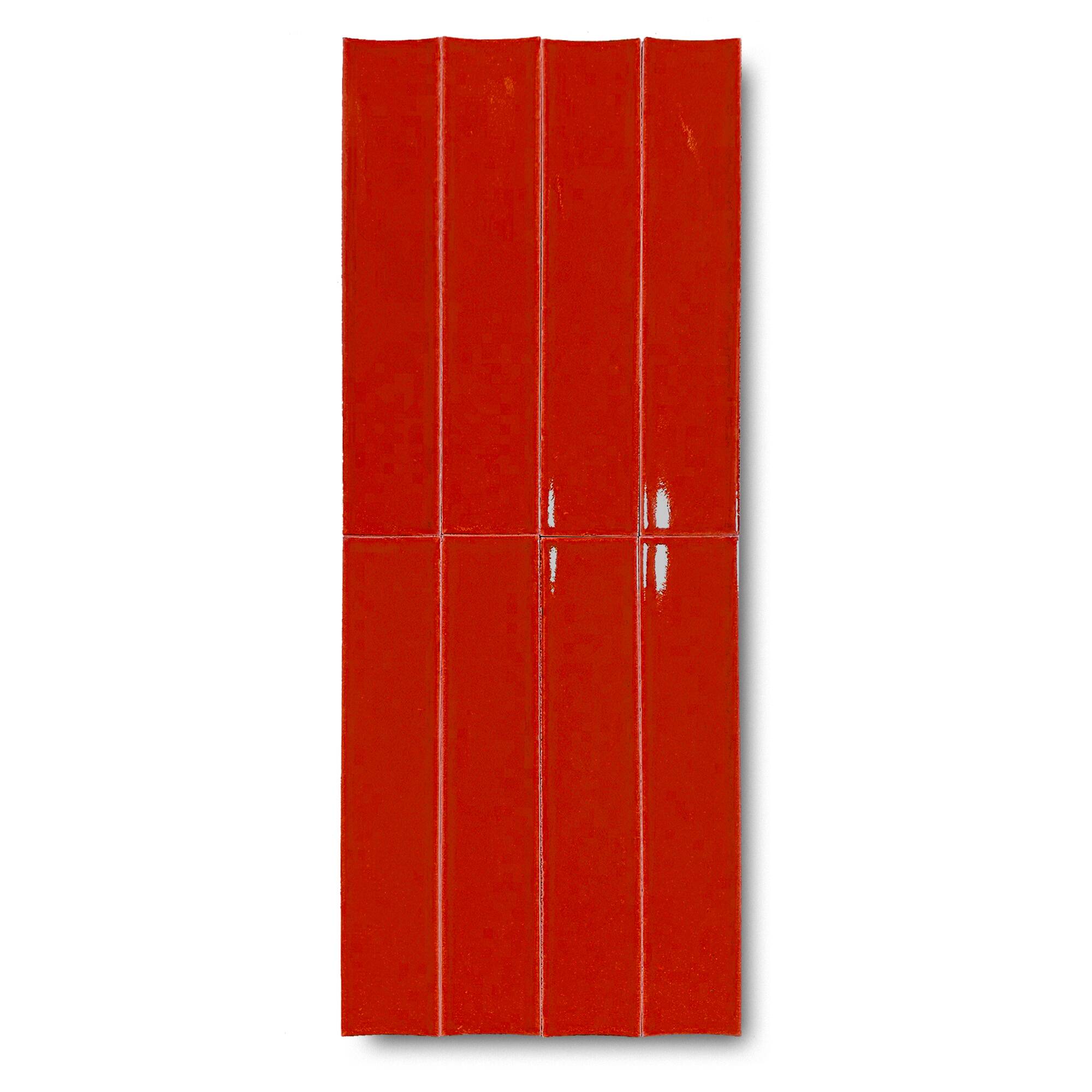 5x25 cm Wow Seramik Karo - Kırmızı - igc217