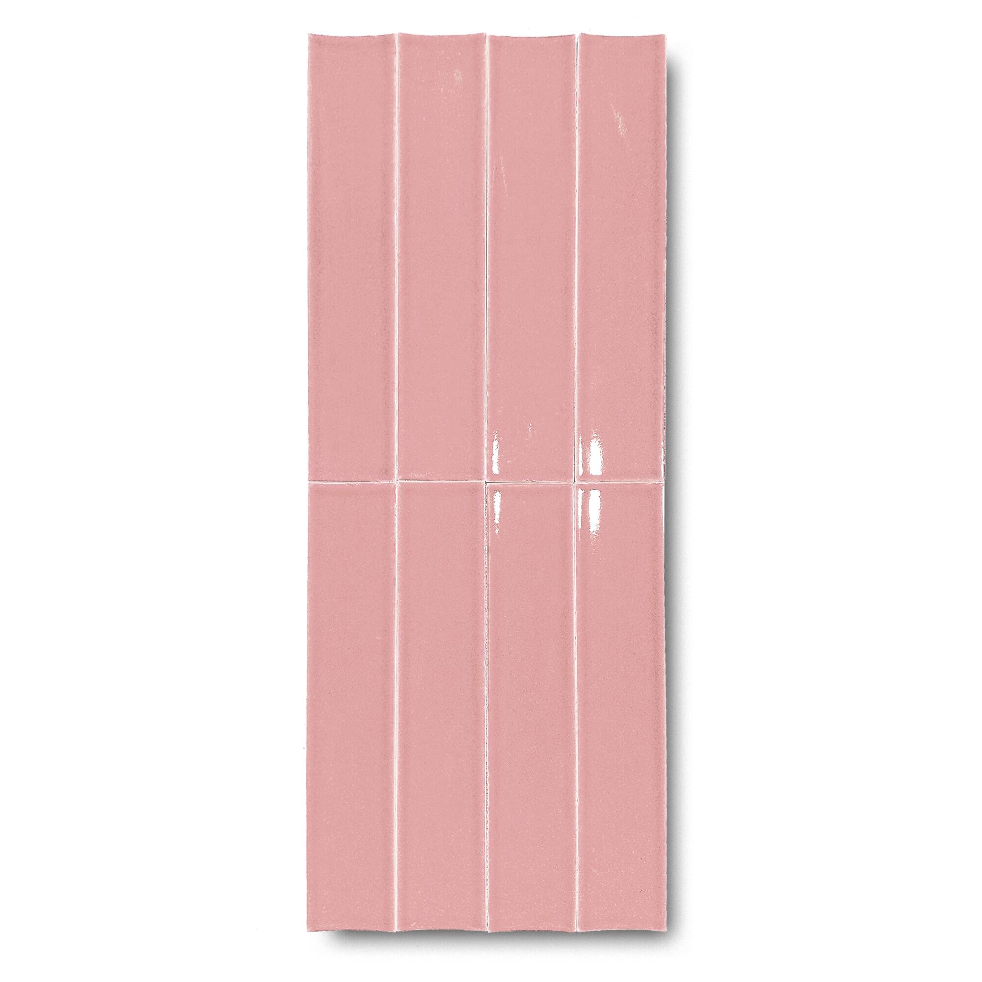 5x25 cm Wow Seramik Karo - Pembe - igc218