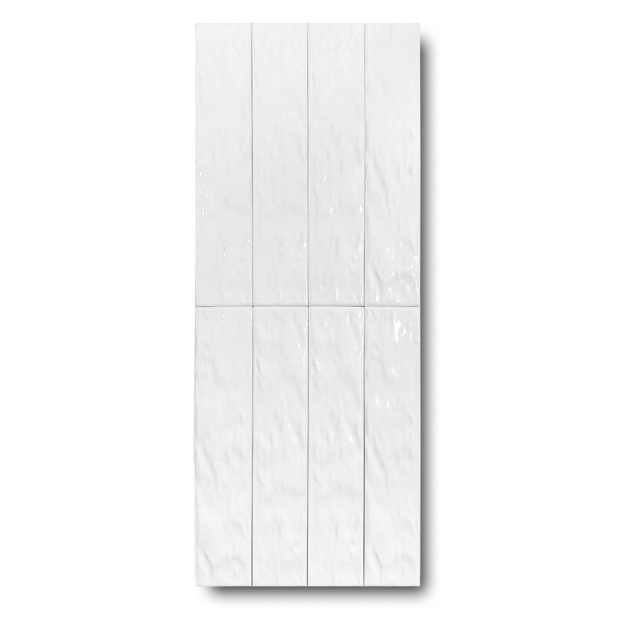 5x25 cm Zellige Seramik Karo - Beyaz - igc221