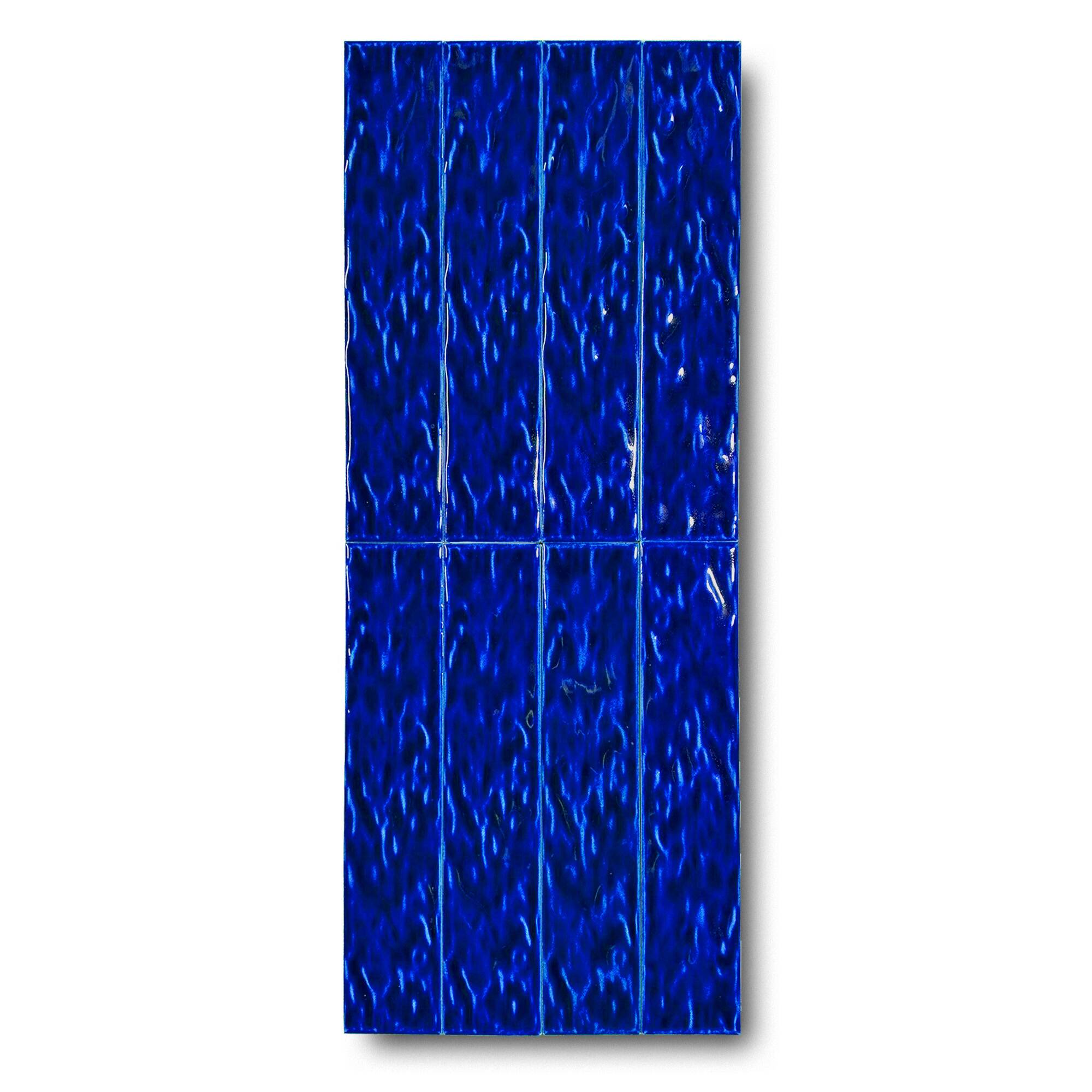 5x25 cm Zellige Seramik Karo - Kobalt - igc225