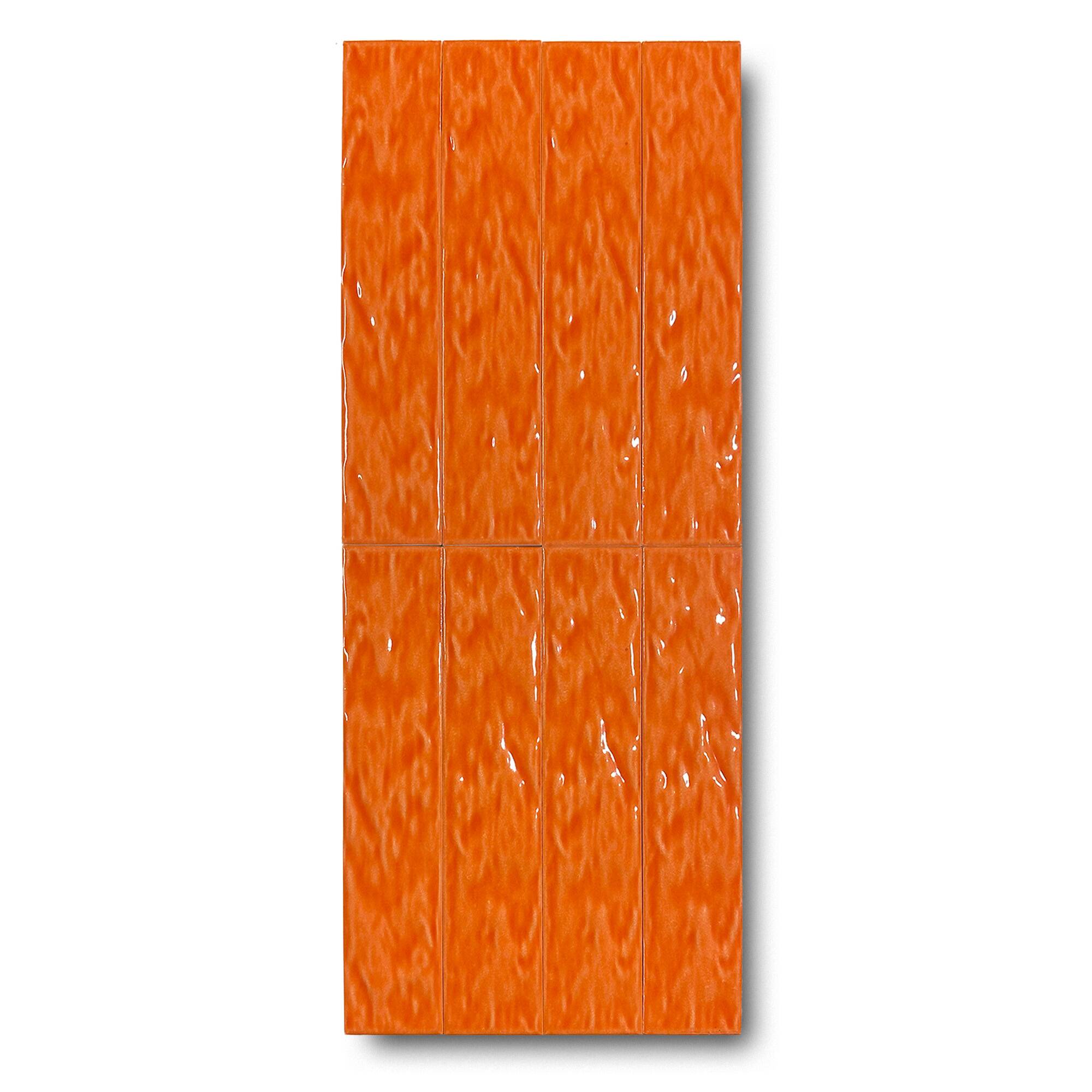 5x25 cm Zellige Seramik Karo - Turuncu - igc226