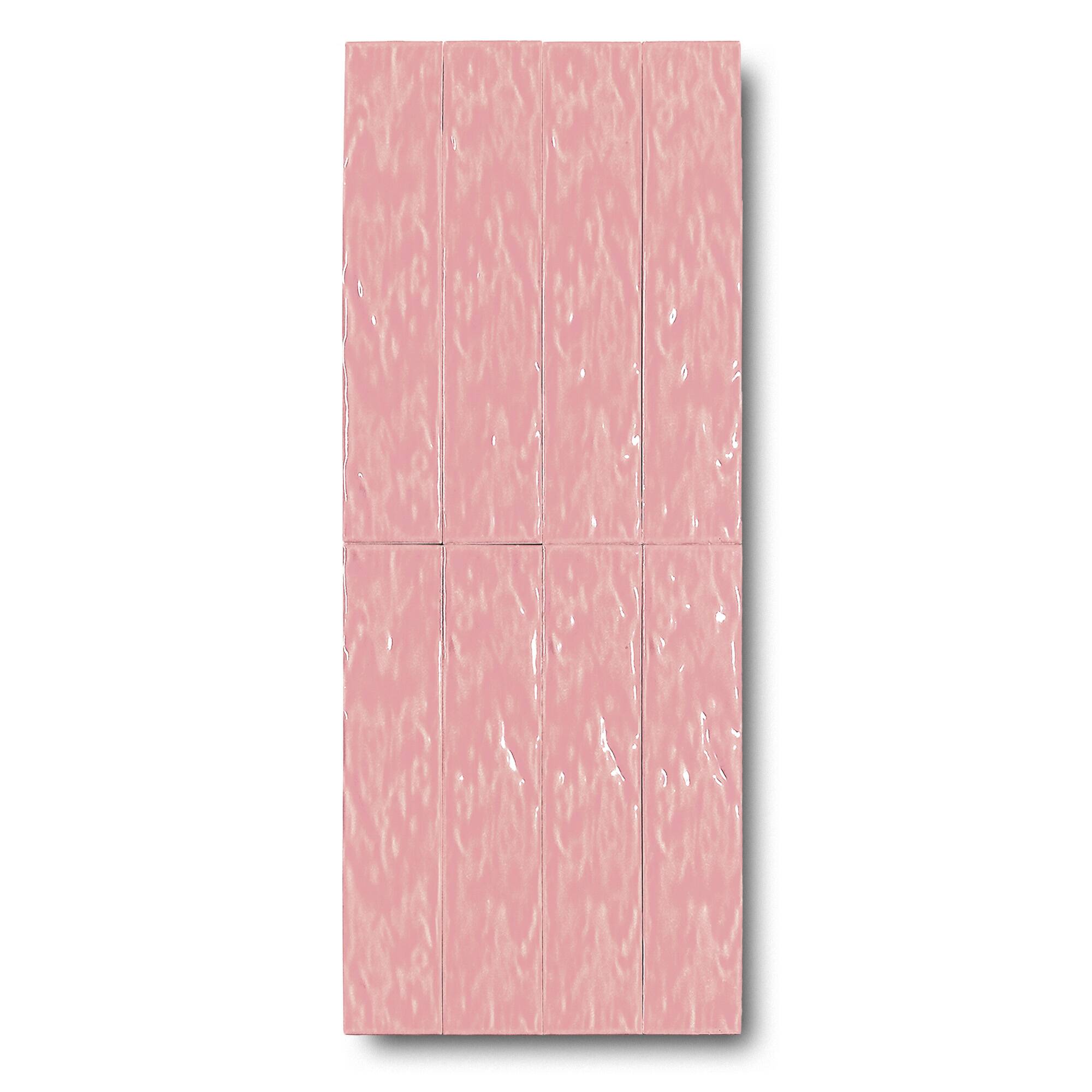 5x25 cm Zellige Seramik Karo - Pembe - igc228