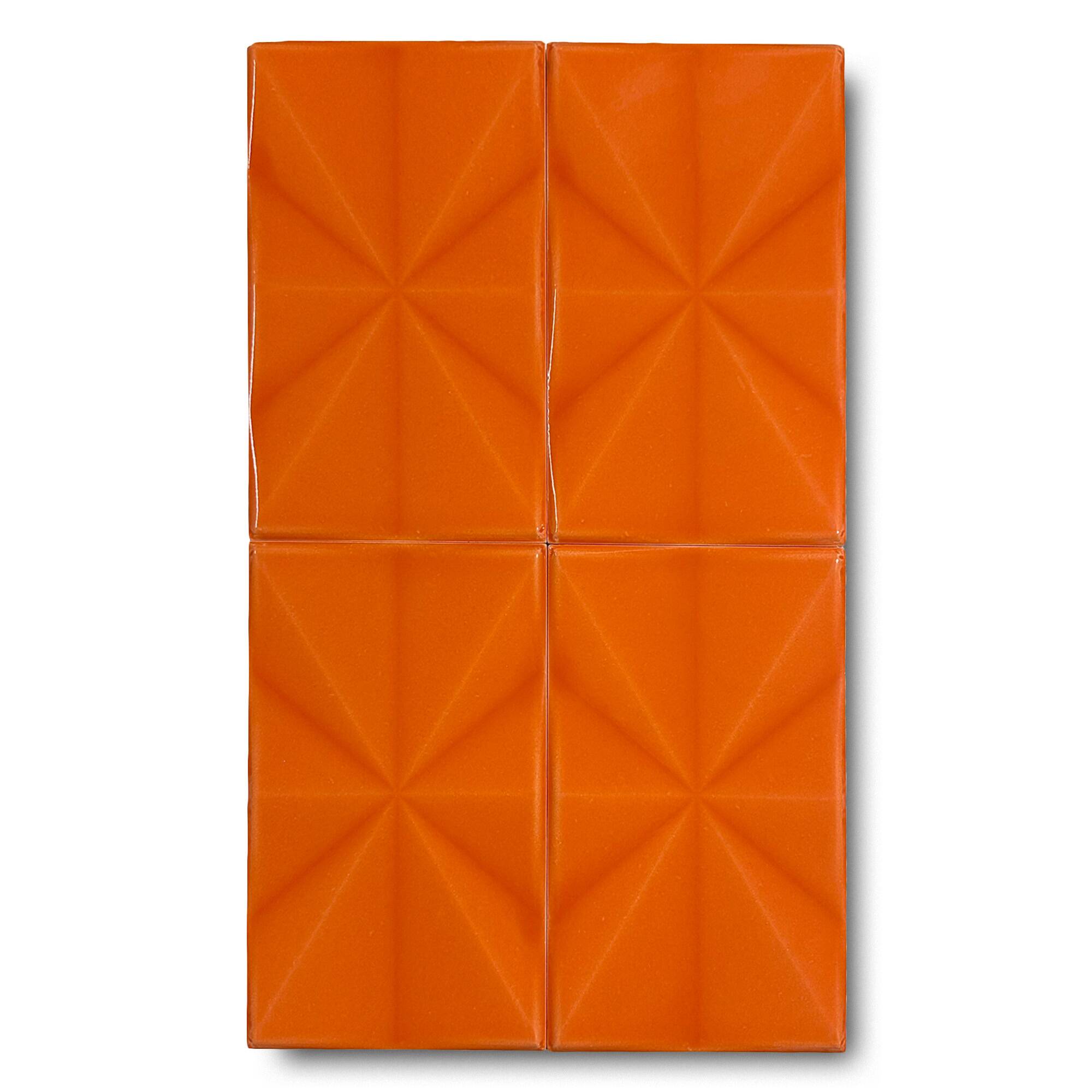 12x20 cm Prizma Seramik Karo - Turuncu - igc256