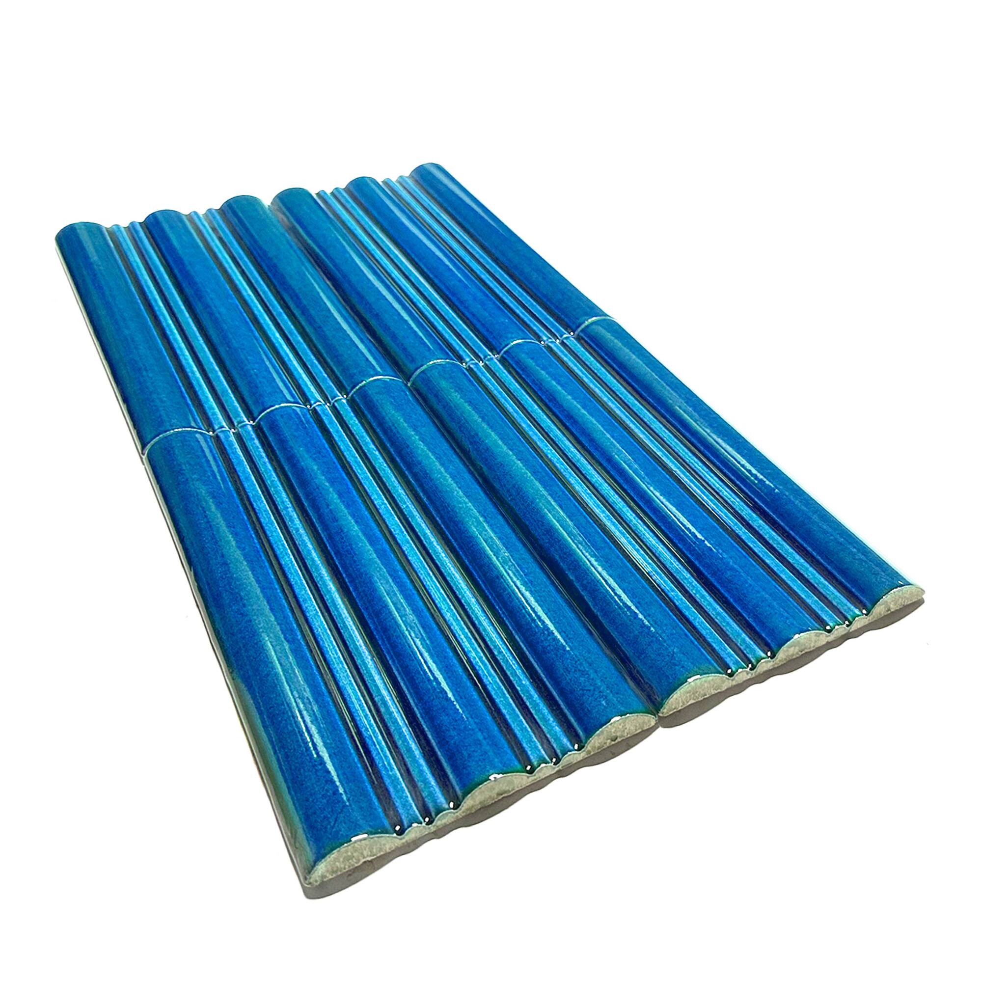 12x20 cm Wave Seramik Karo - Gökmavi - igc264 - Görsel 2
