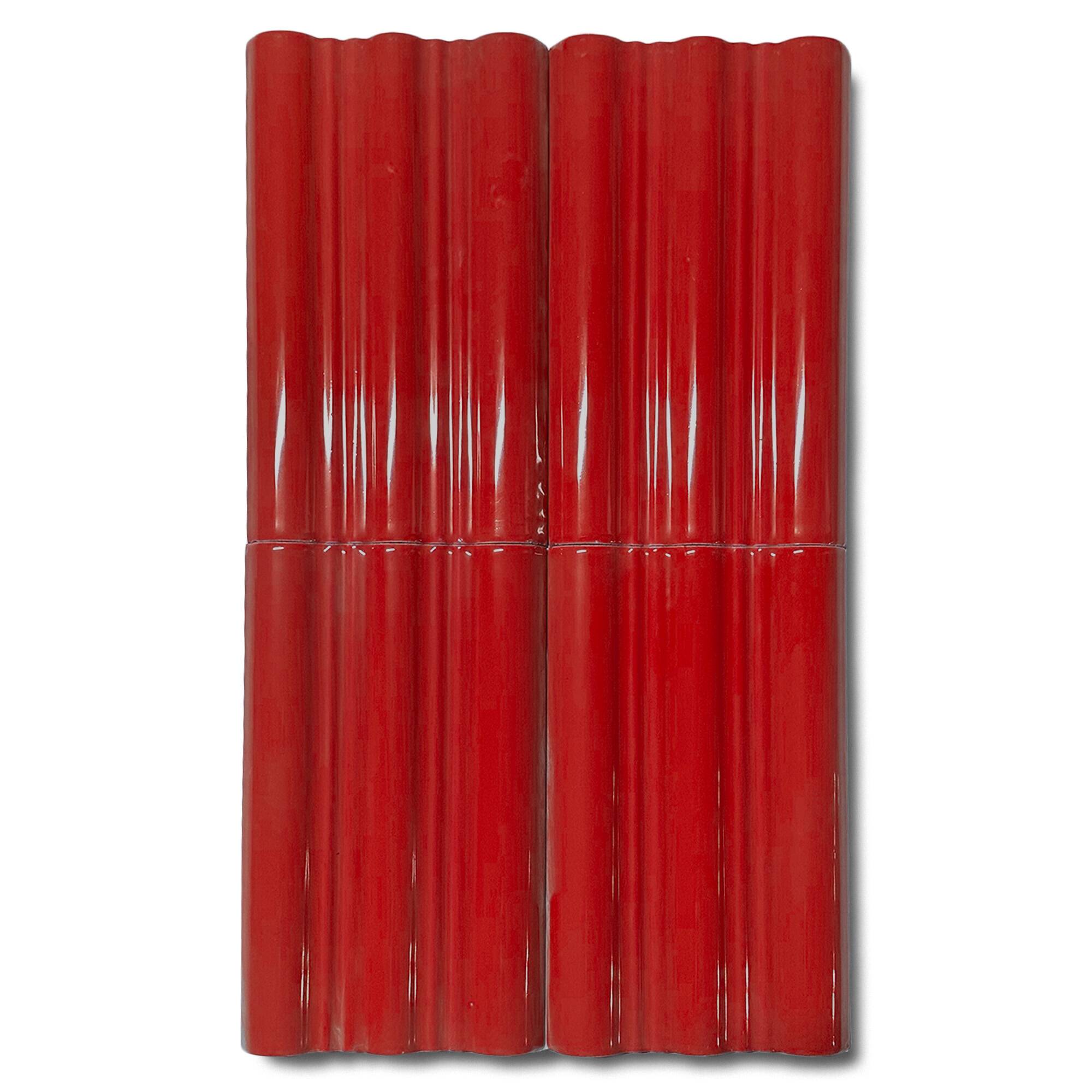 12x20 cm Wave Seramik Karo - Kırmızı - igc267