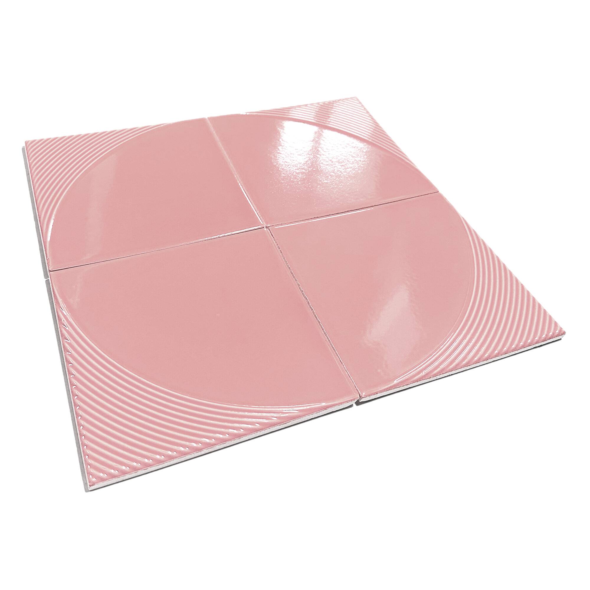 20x20 cm Yay Seramik Karo - Pembe - igc308 - Görsel 2