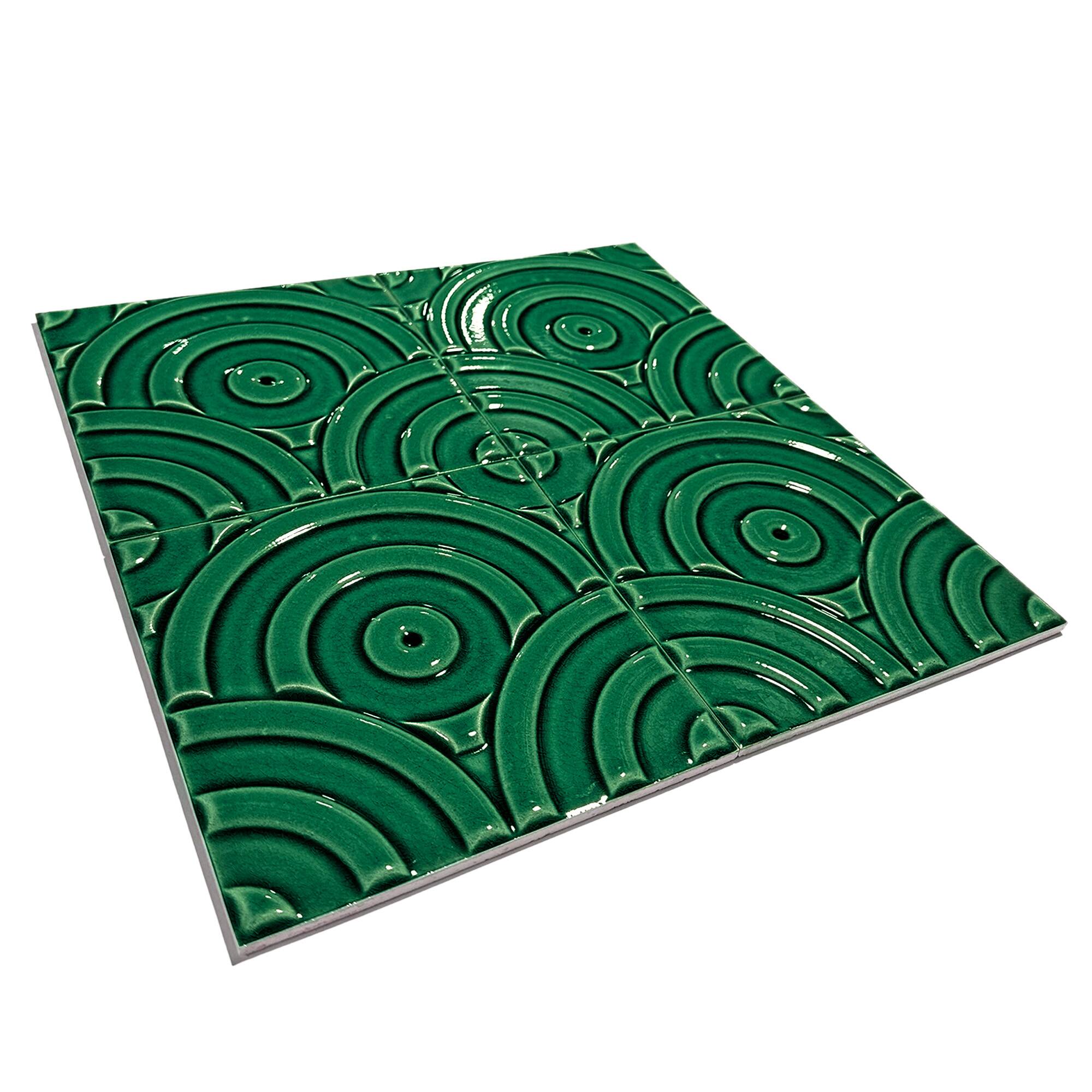 20x20 cm Circle Seramik Karo - Zümrüt - igc312 - Görsel 2