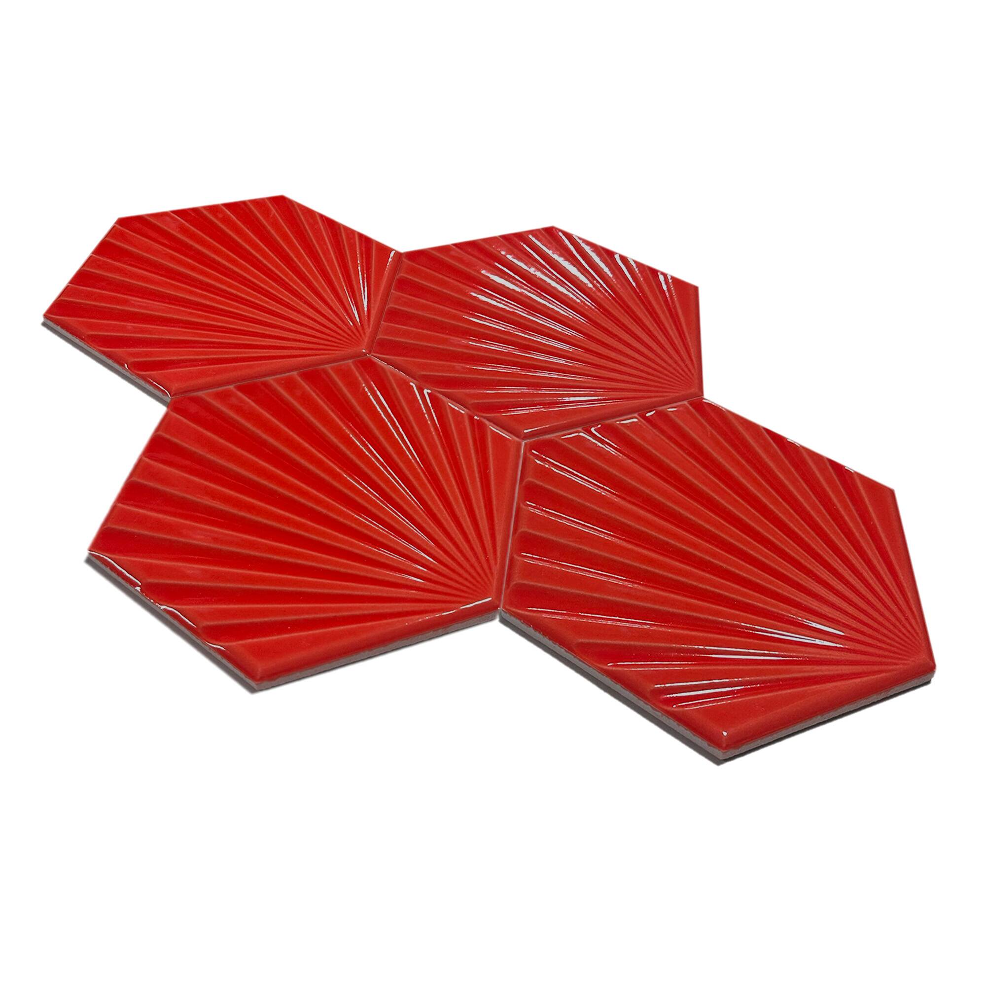 15x17 cm Sunlight Seramik Karo - Kırmızı - igc517 - Görsel 2