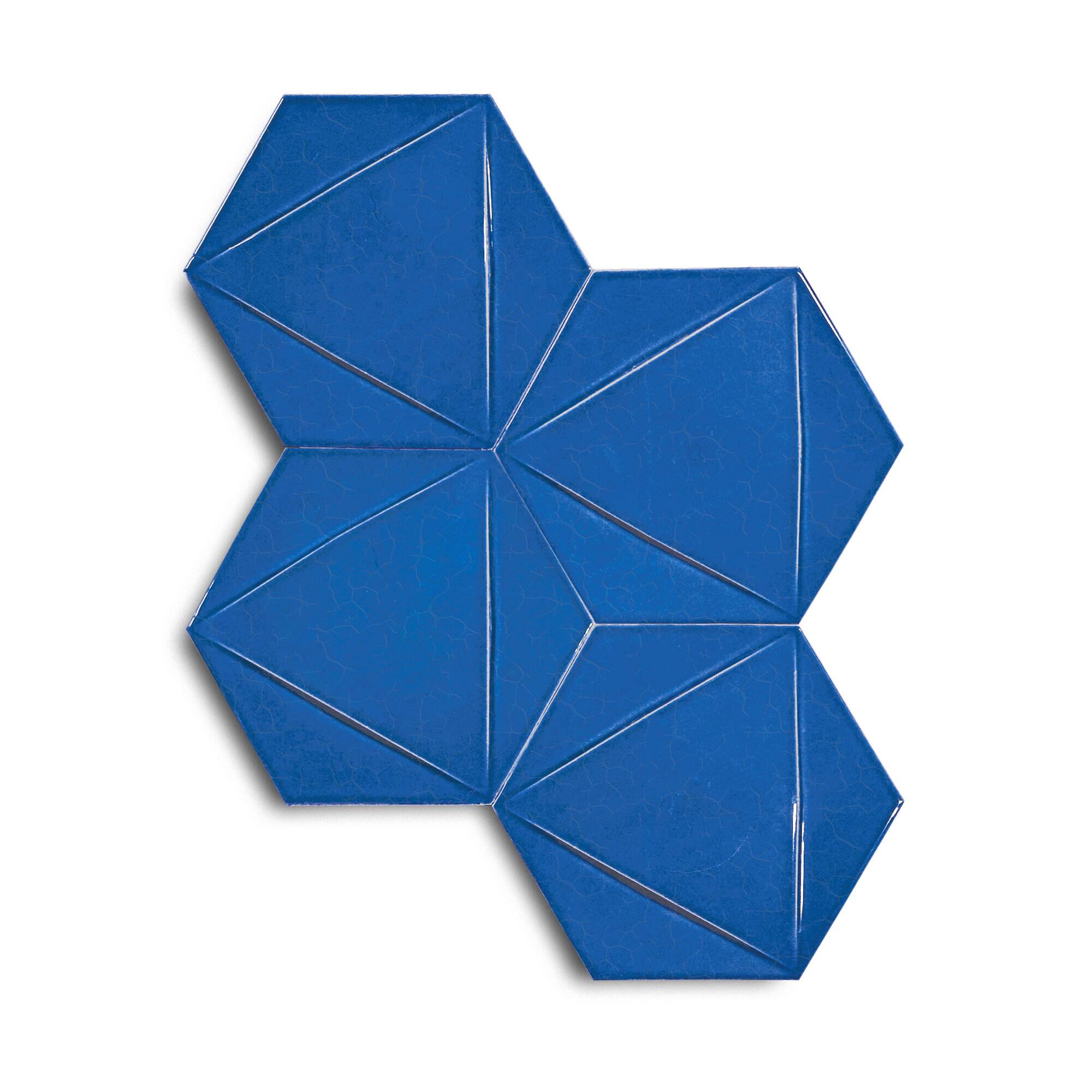 15x17 cm Triangle Seramik Karo- Gökmavi - igc524