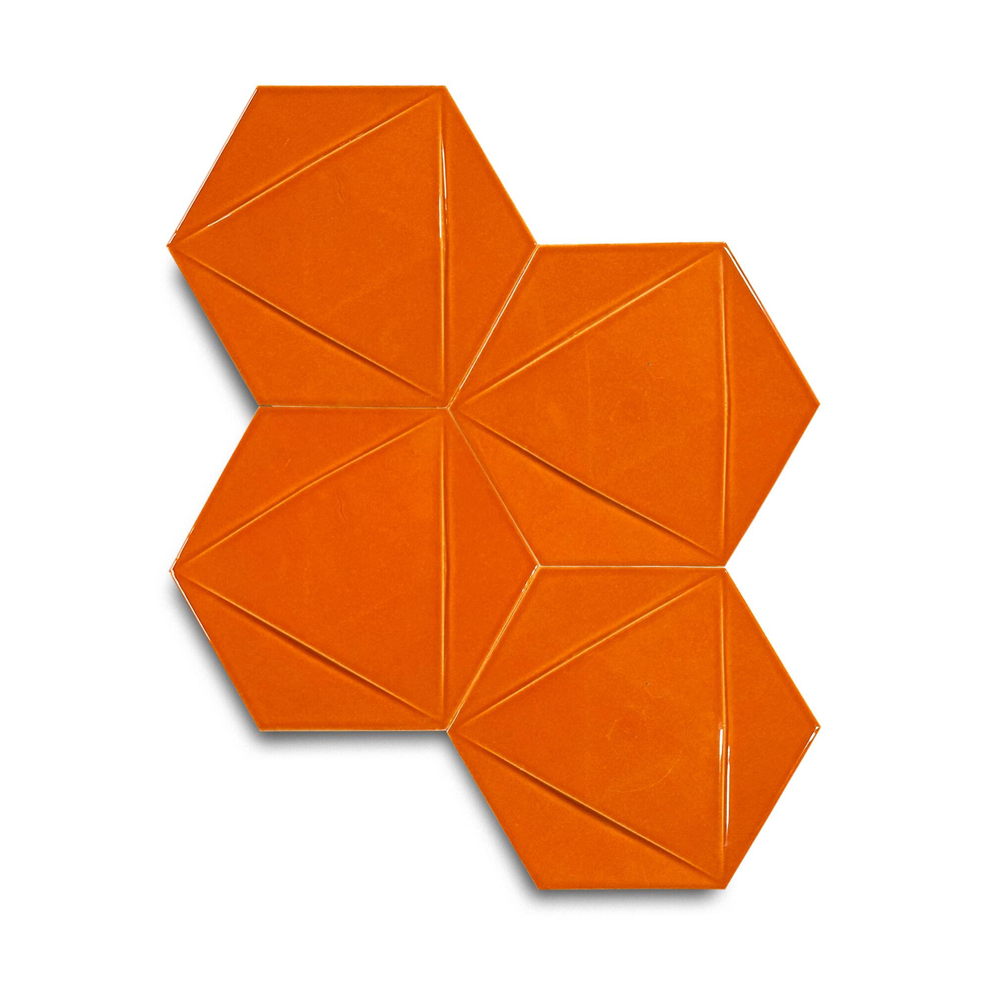 15x17 cm Triangle Seramik Karo - Turuncu - igc526