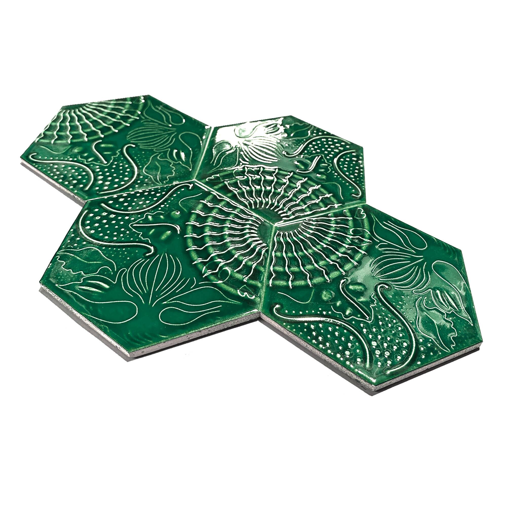 15x17 cm Gaudi Seramik Karo - Zümrüt - igc532 - Görsel 2