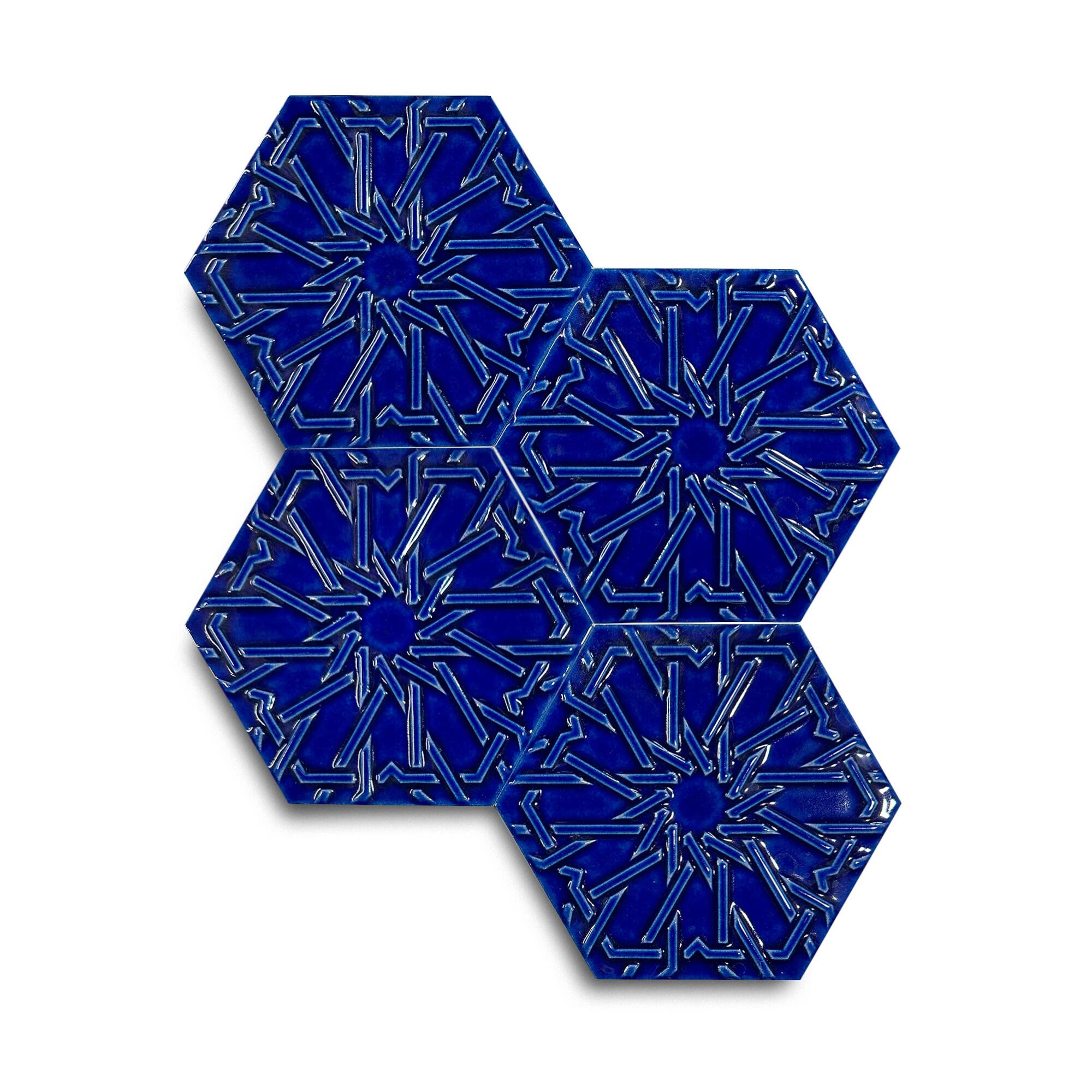 15x17 cm Selcuklu Seramik Karo - Kobalt - igc545