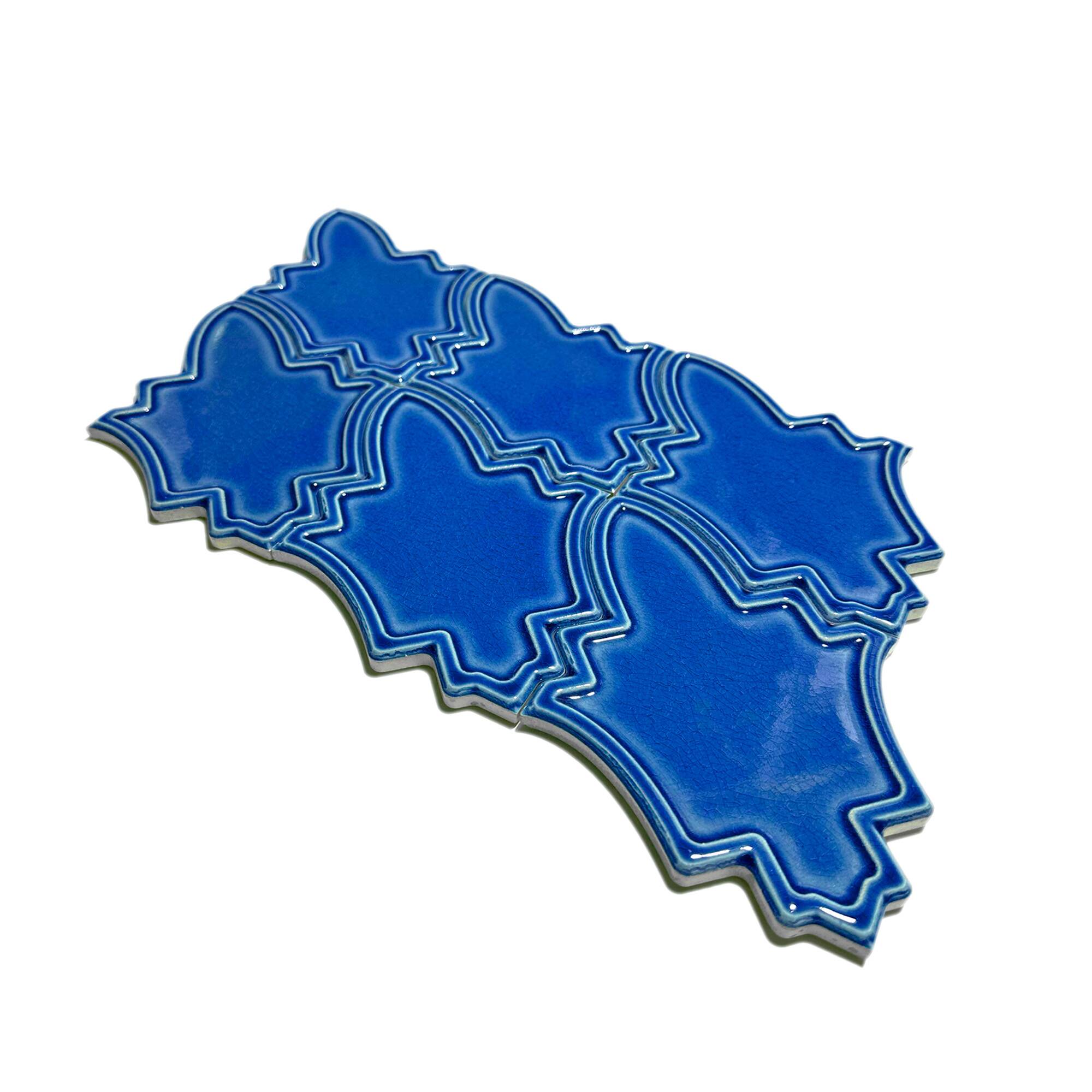 14x19 cm Endülüs Seramik Karo - Gökmavi - igc724 - Görsel 2