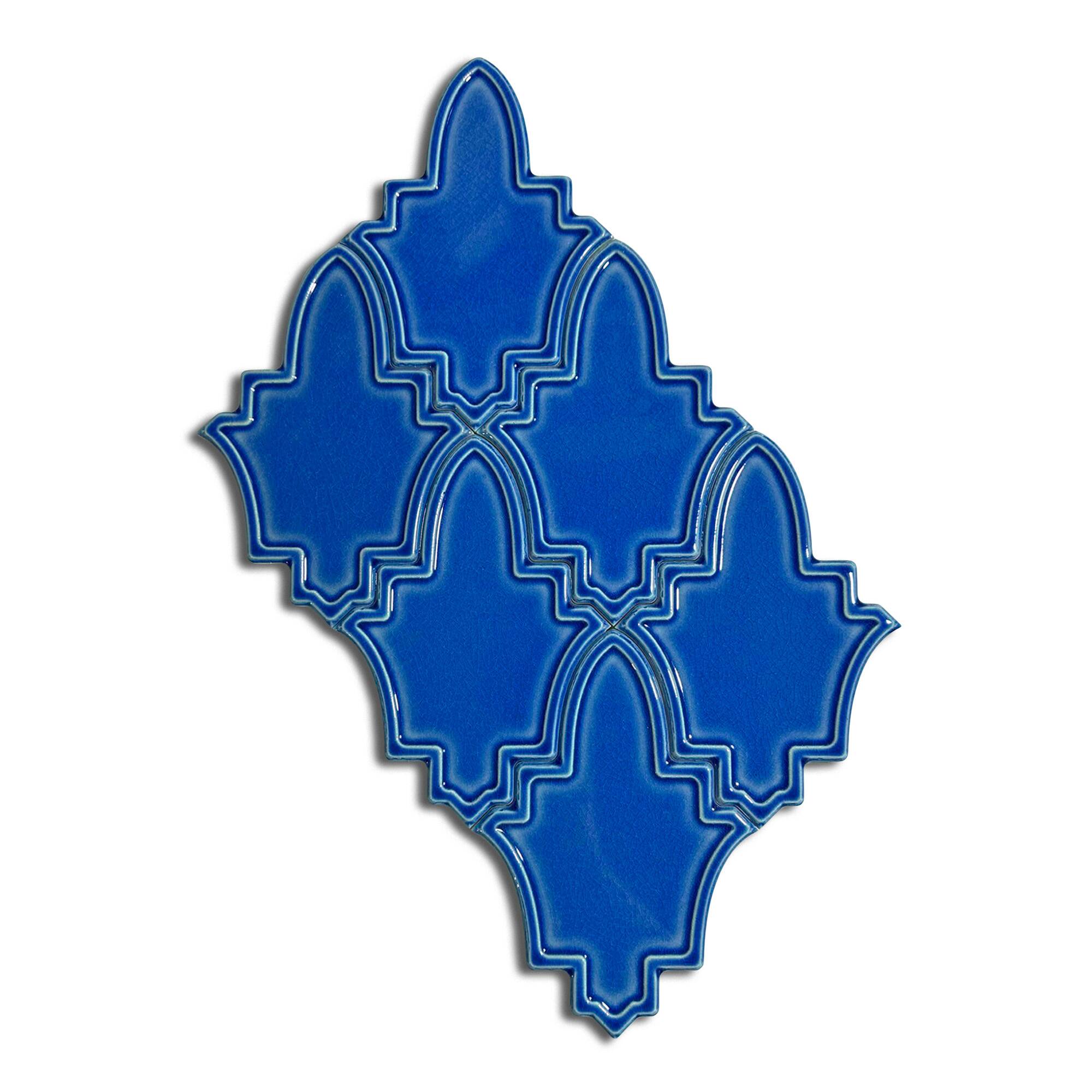 14x19 cm Endülüs Seramik Karo - Gökmavi - igc724