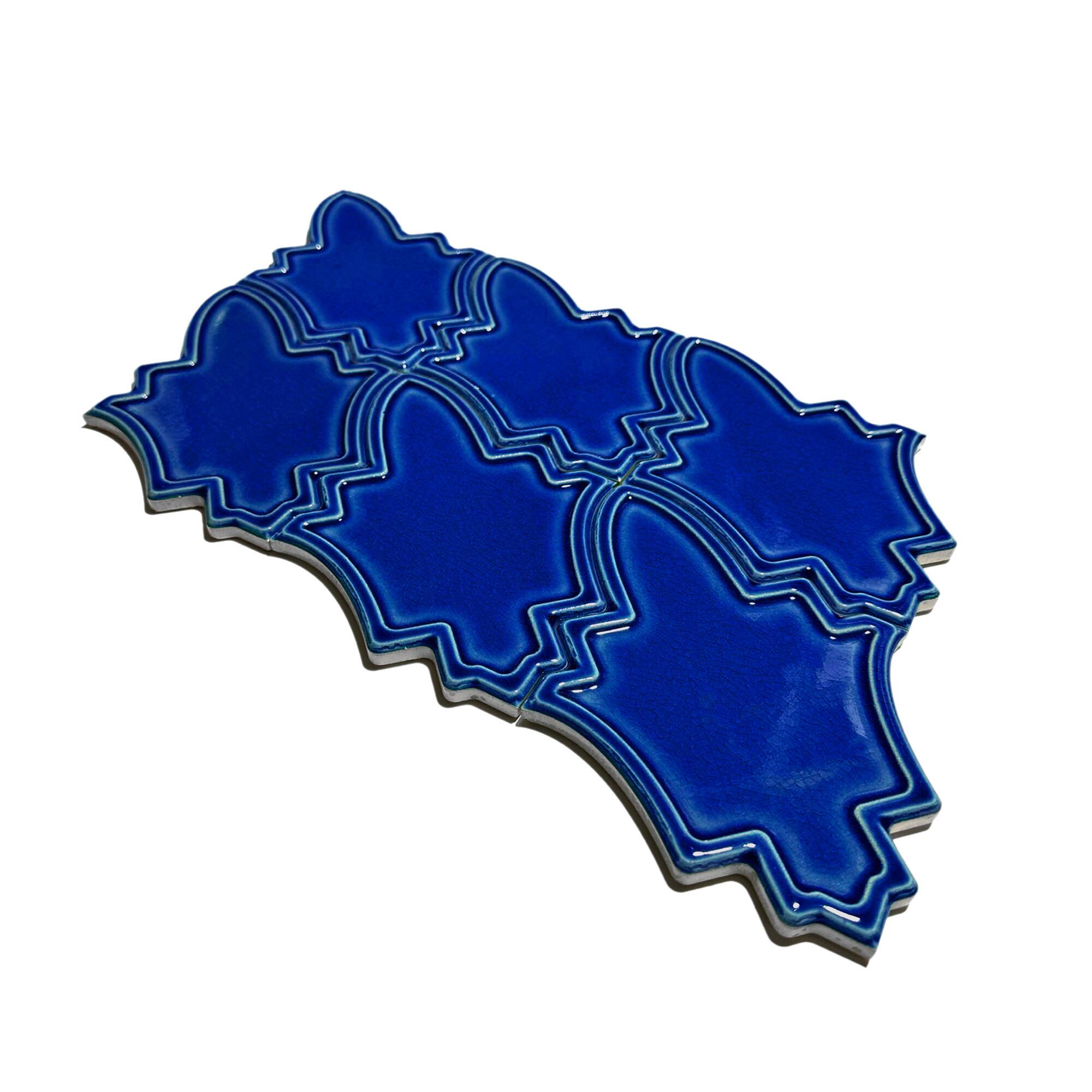 14x19 cm Endülüs Seramik Karo - Kobalt - igc725 - Görsel 2