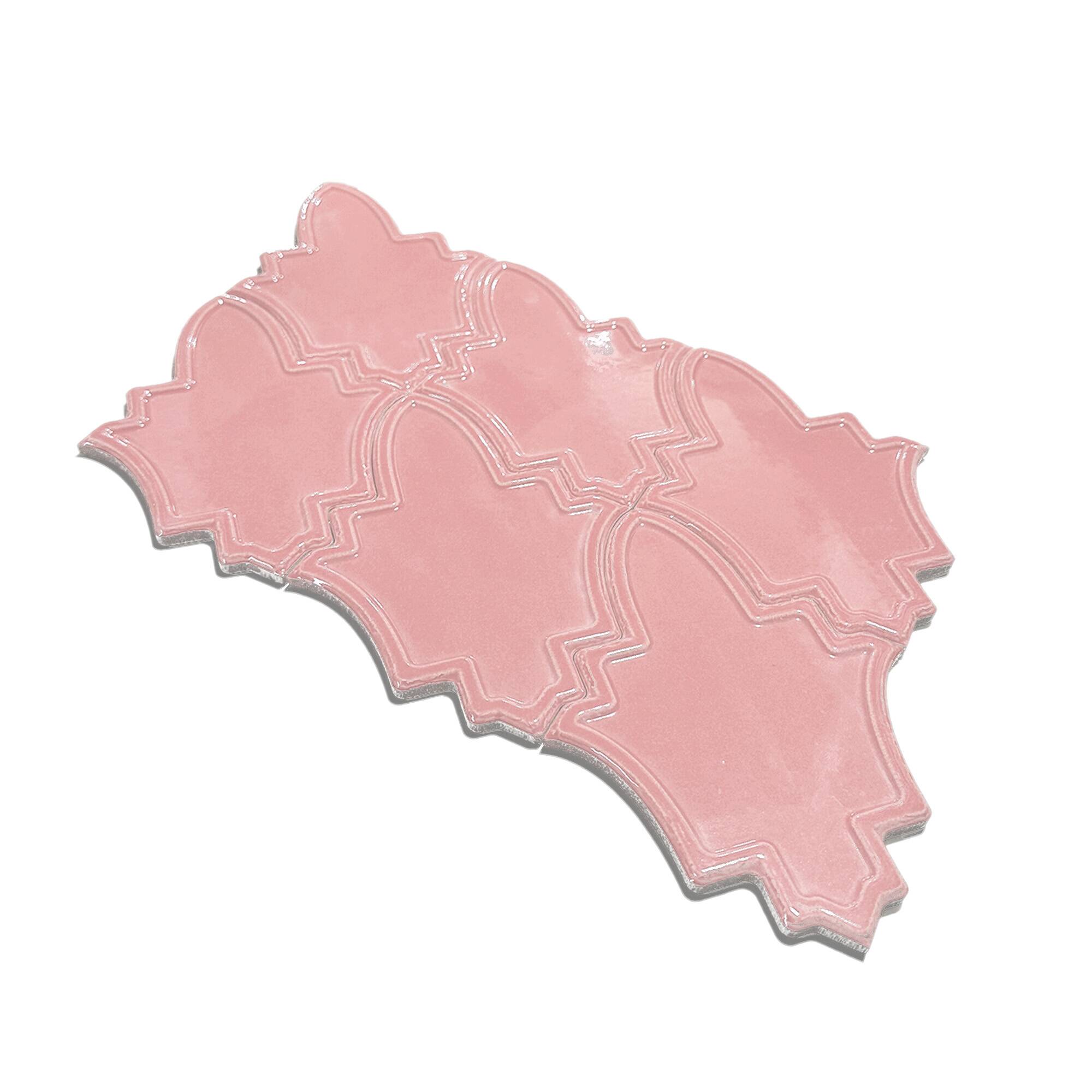 14x19 cm Endülüs Seramik Karo - Pembe - igc728 - Görsel 2