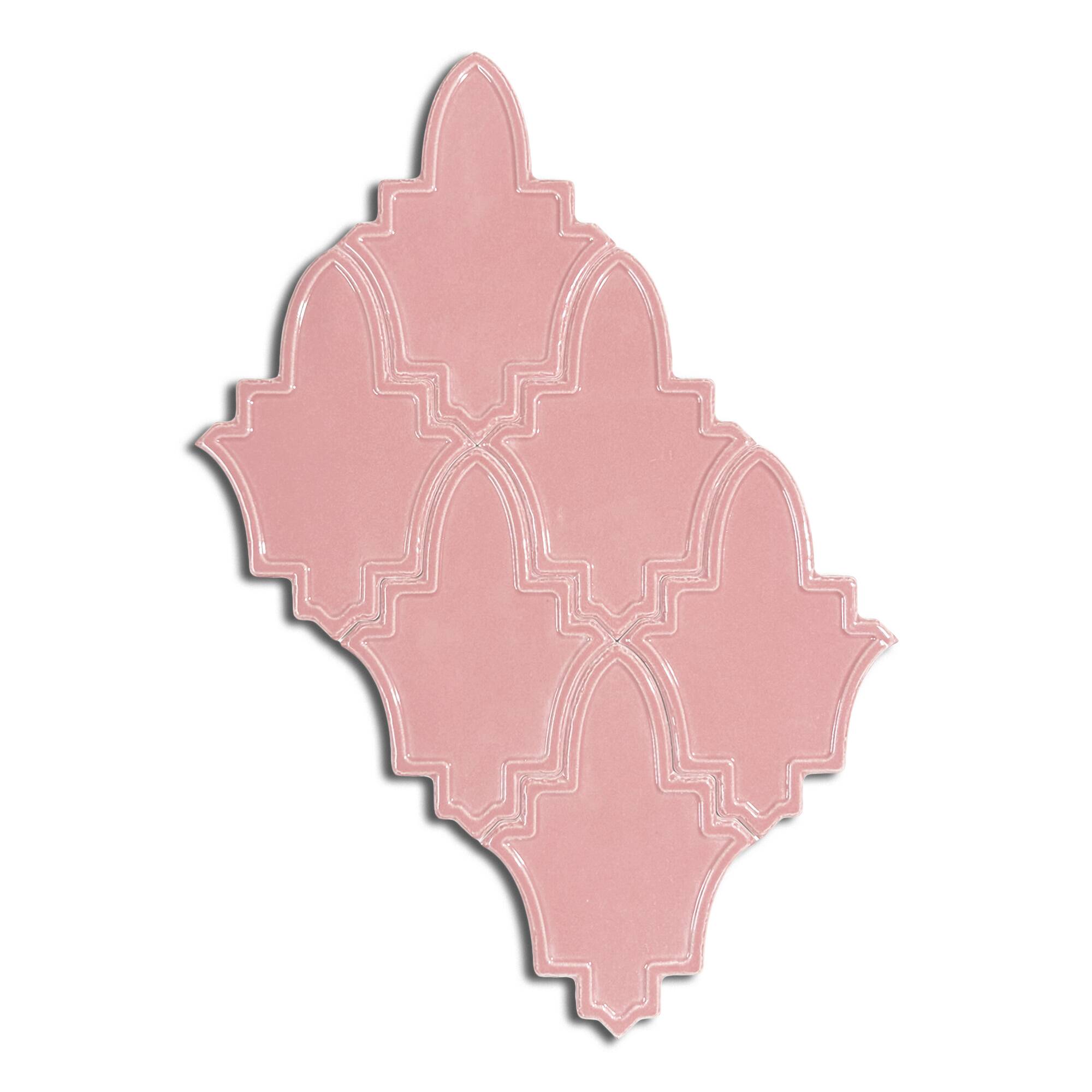 14x19 cm Endülüs Seramik Karo - Pembe - igc728