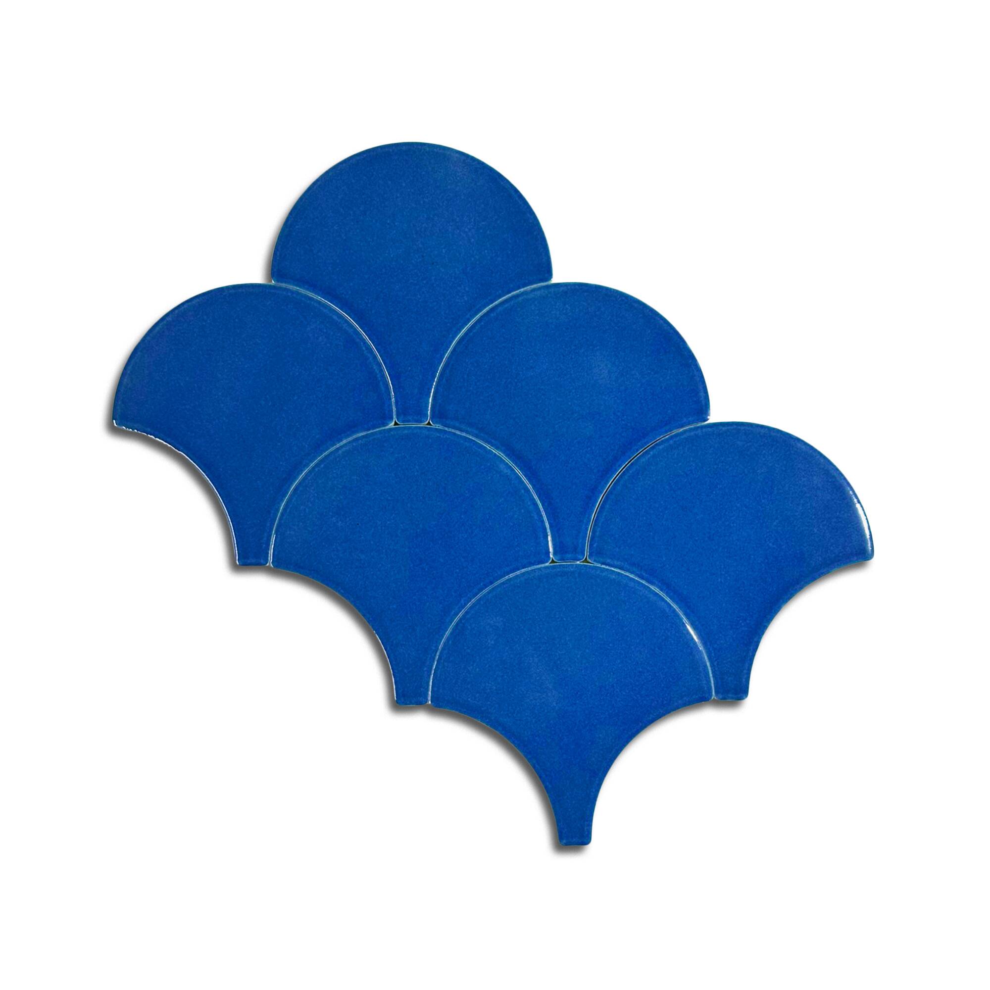17x17 cm Balık Pulu Seramik Karo - Gökmavi - igc804