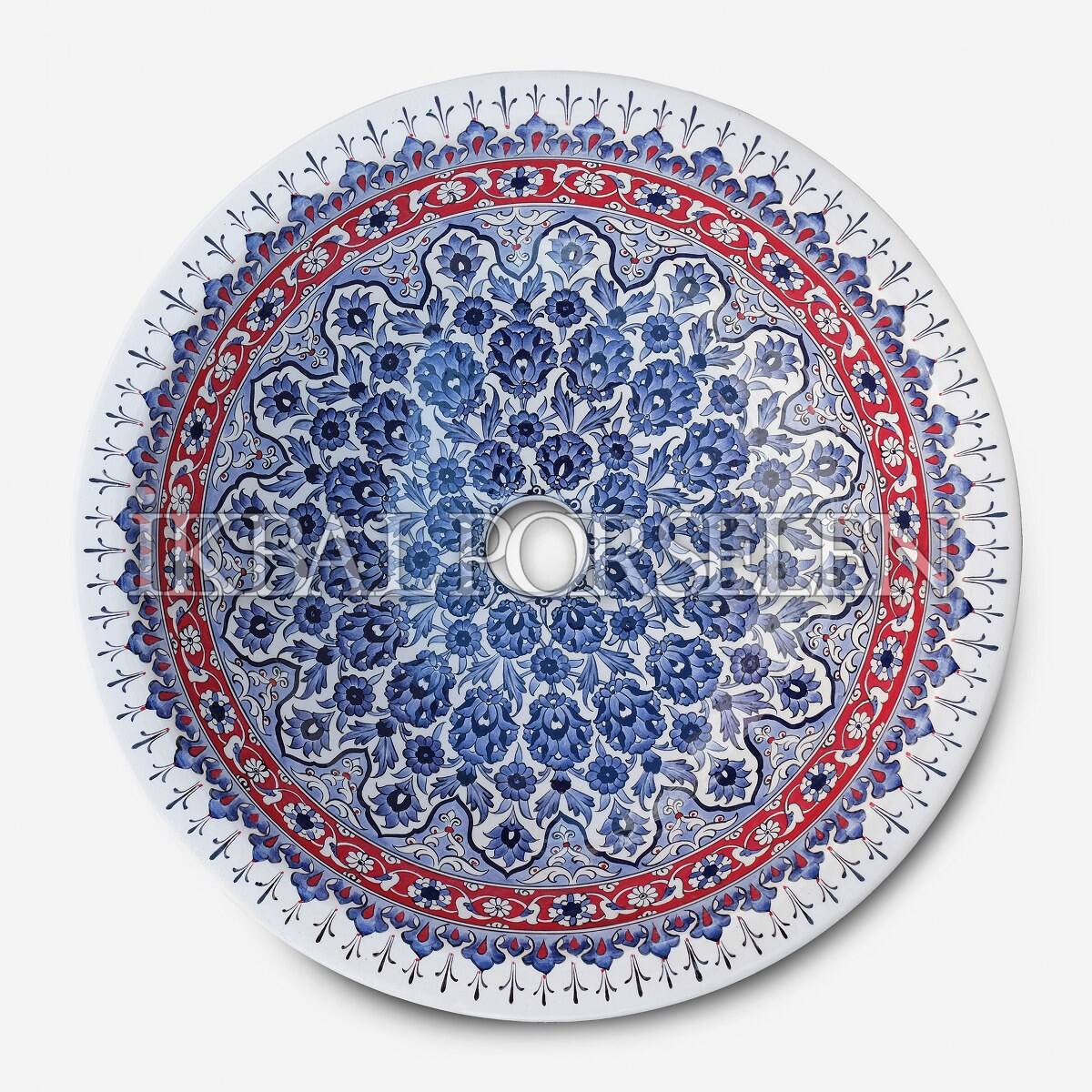Tezgahüstü Lavabo - El Yapımı Desenli Seramik Lavabo – sink12