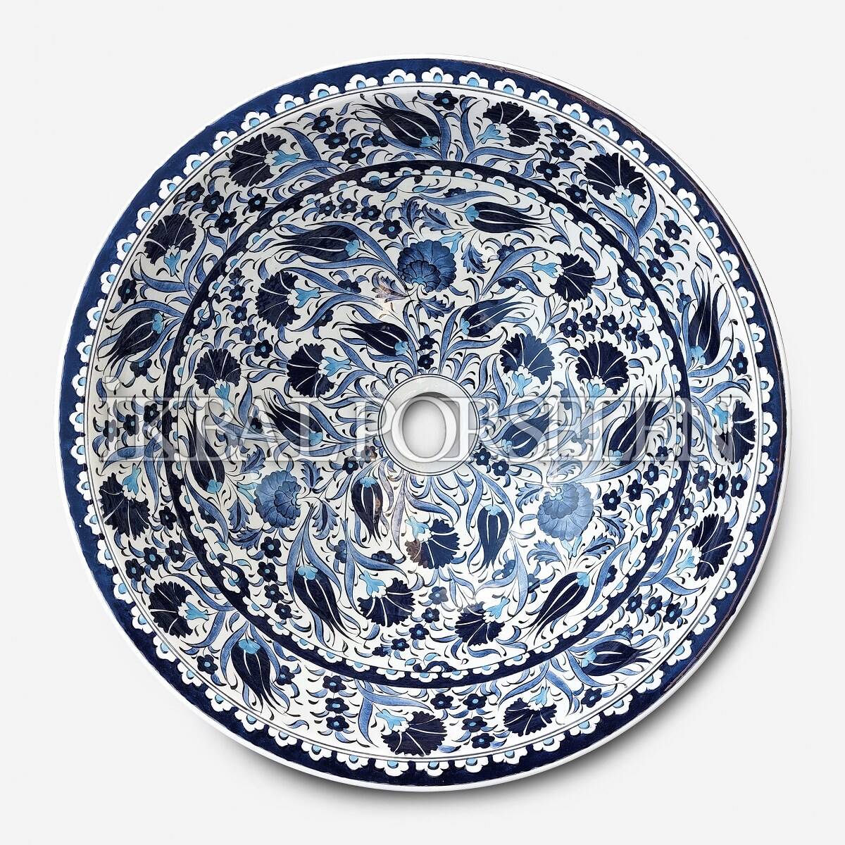 Tezgahüstü Lavabo - El Yapımı Desenli Seramik Lavabo – sink30